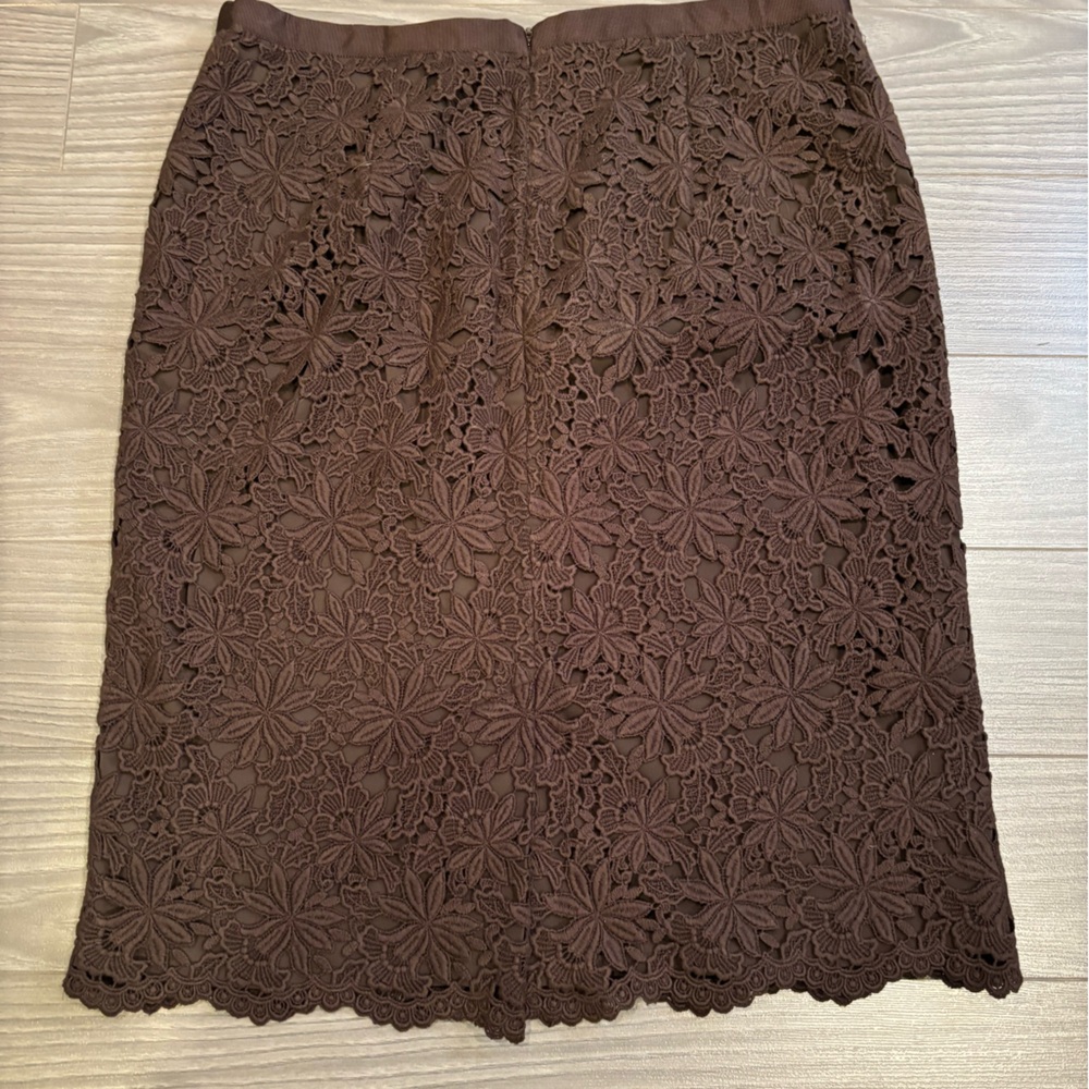 TALBOTS CHOCOLATE BROWN CROCHET SKIRT